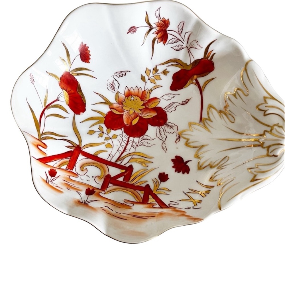 Vintage Hand Painted Japanese Candy Dish by Andrea Sadek G-1128